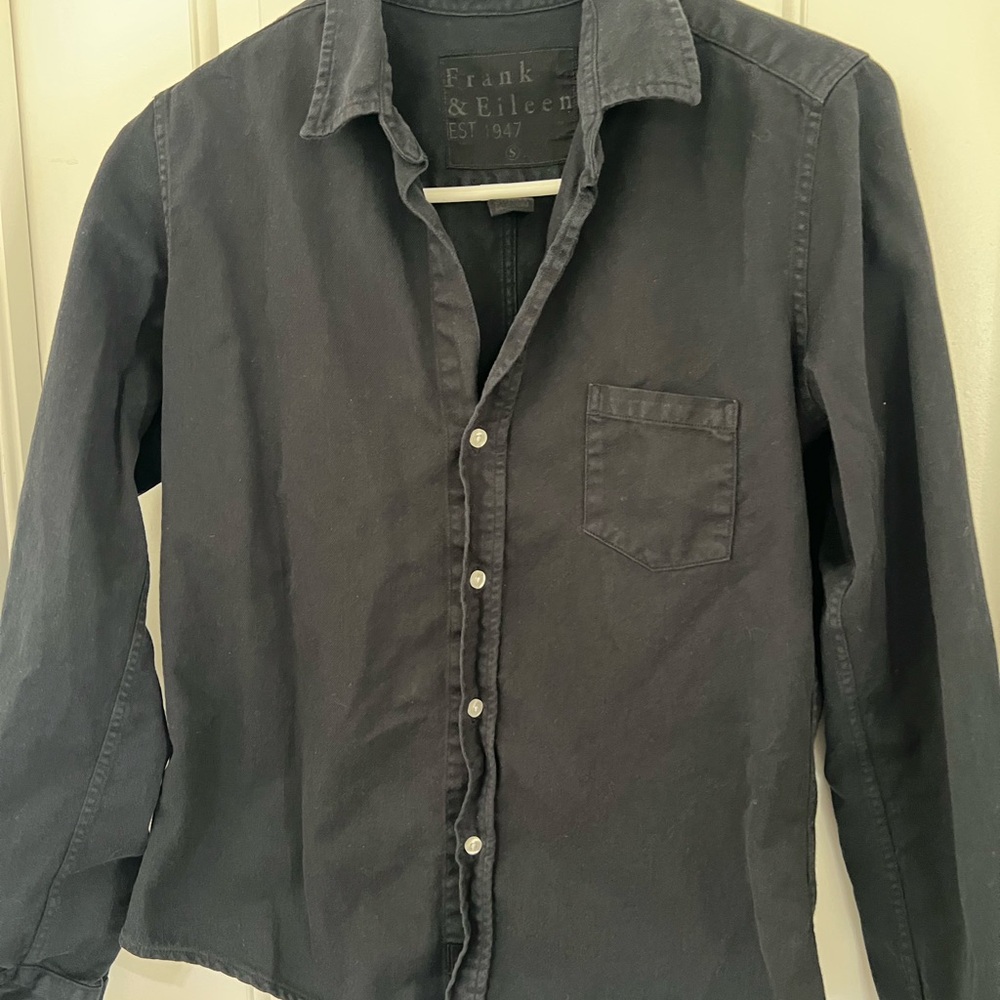 Frank & Eileen Barry Black Button Down Shirt